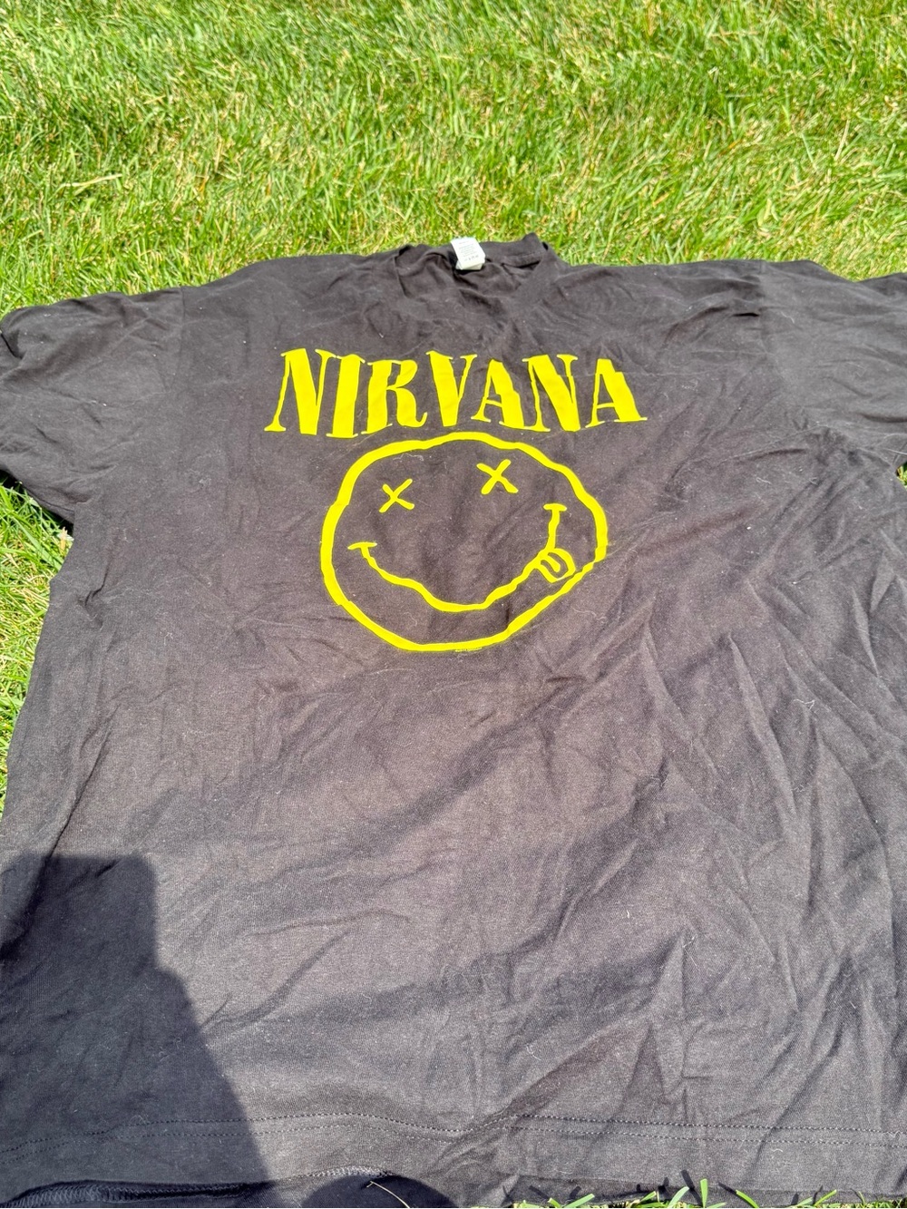 Black Tee with Yellow Nirvana Logo